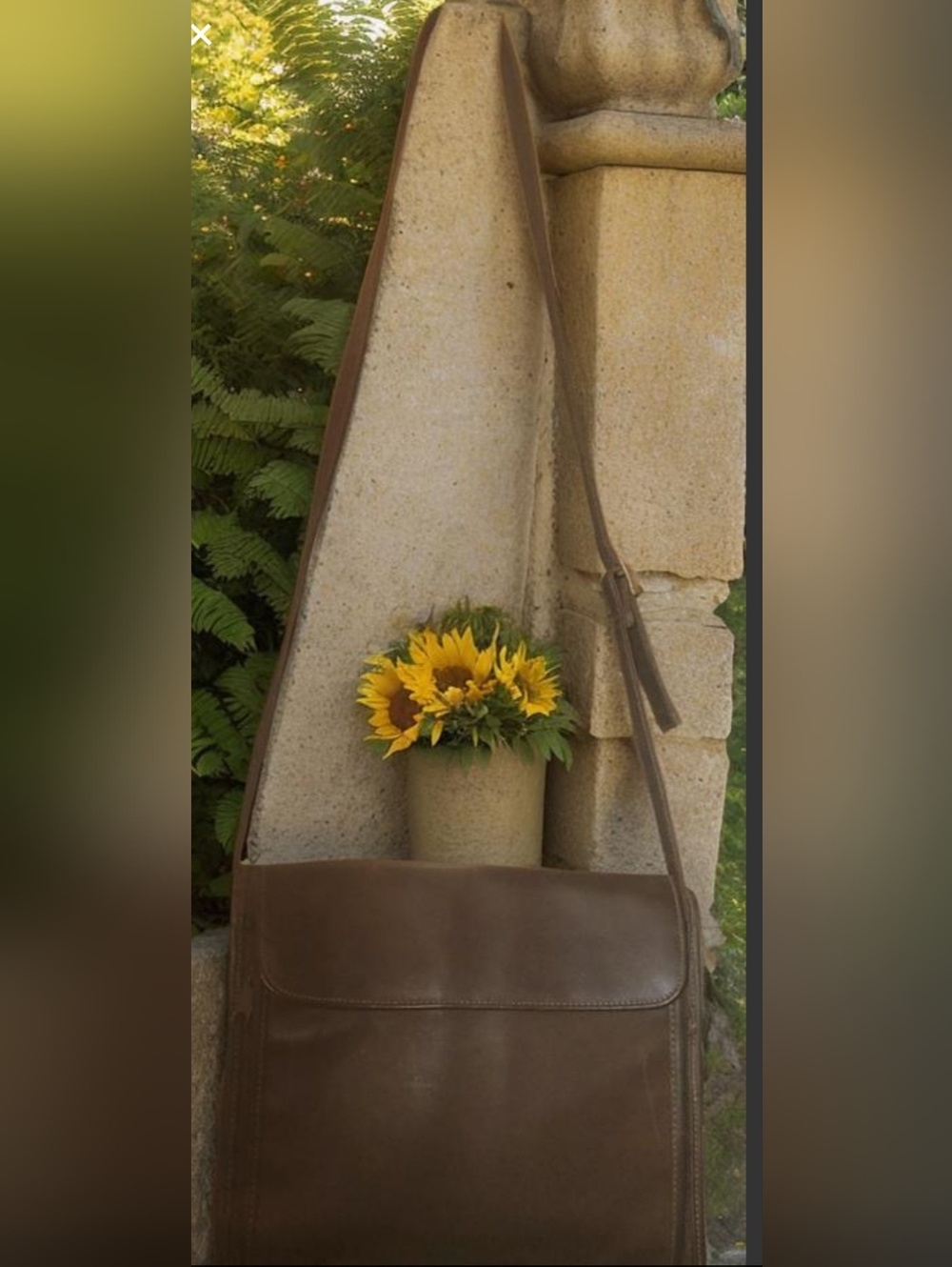 Classic Brown Leather Messenger Purse